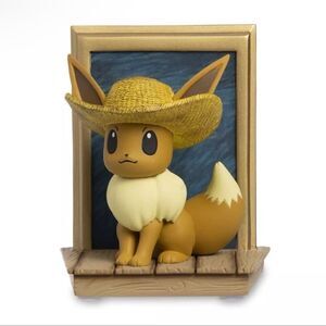 Pokémon Center × Van Gogh Museum Eevee Inspired by Self-Portrait Straw Hat